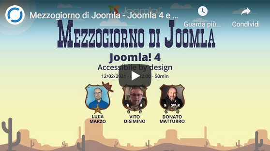 Webinar Joomla 4: accessibile by design
